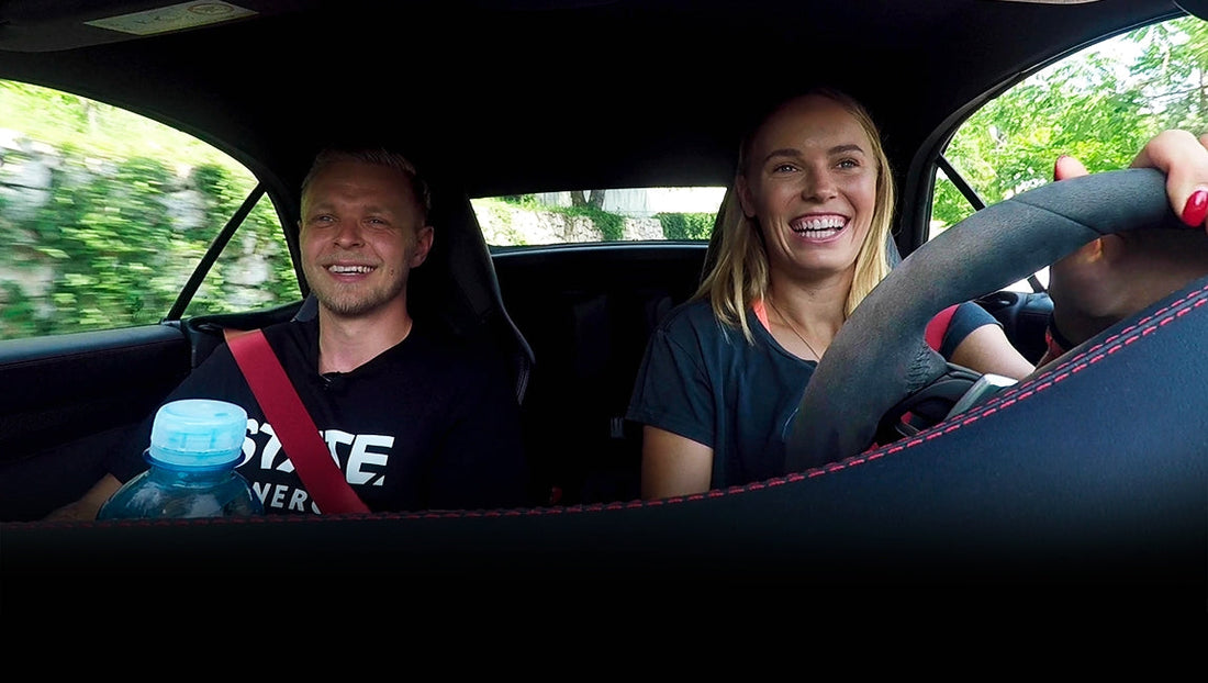 CARPOOL: Kevin Magnussen og Caroline Wozniacki!